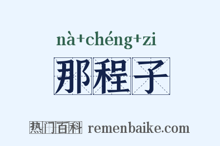 那程子是什么意思的图片